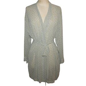 Vintage VICTORIAS SECRET Sheer Robe OS Pistachio Green Sage Quiet Luxury Chiffon